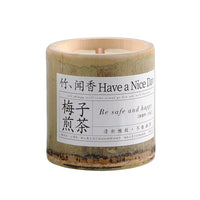 350G Natural Bamboo Cup Aromatherapy Candle, a Variety of Floral Aromatherapy, Rose, Lavender, Blue, Wind Chimes, Soy Candle,